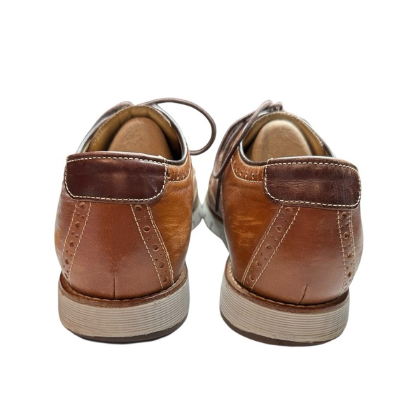 Johnston Murphy Martell Wingtip Dress Shoes Camel Tan Sheepskin Leather Mens 9.5 main image 4